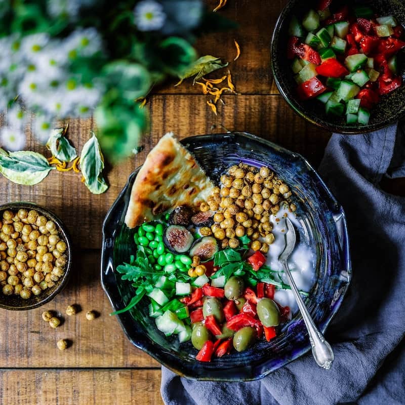 Photo of beautifylly arranged food